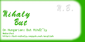 mihaly but business card